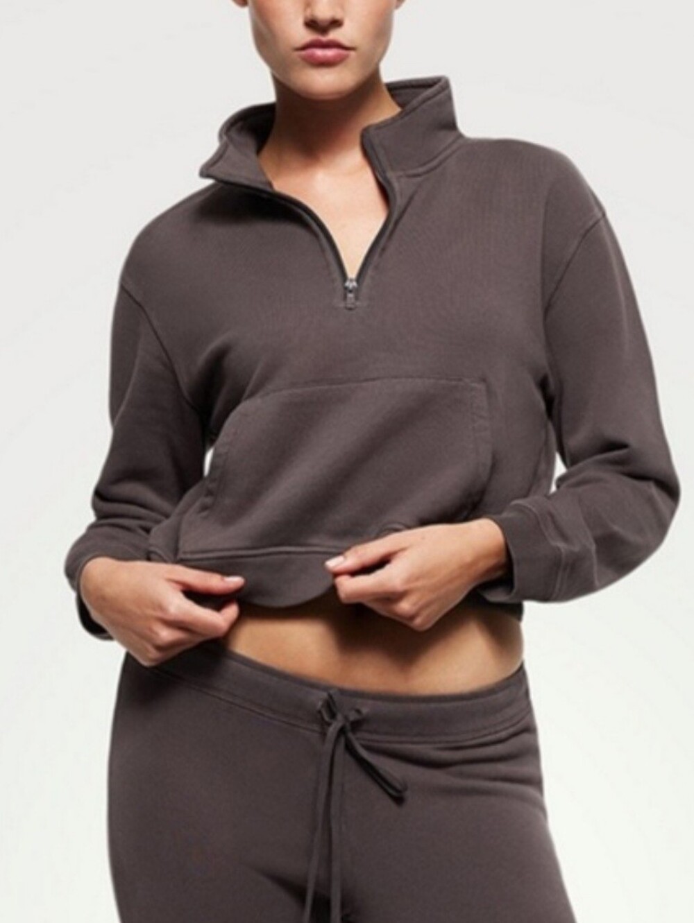 Skims Cropped Shrunken Sweatshirt